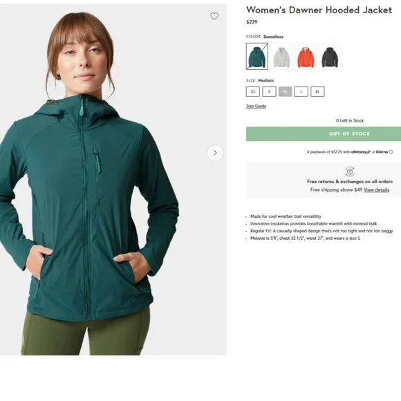 Stio Women's Dawner Hooded Jacket, Size Medium, Robin's egg blue - Picture 3 of 16